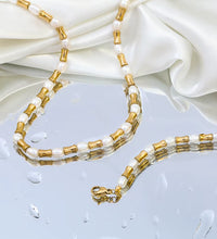 Joolim Jewelry 18K Gold Plated Freshwater Pearl Slim Waist Mixed Necklace Stainless Steel Jewelry Wholesale