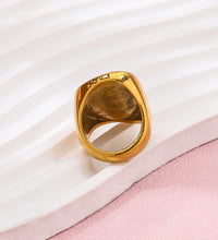 Joolim High End 18K Gold Plated Stainless Steel Irregular Shell Chunky Band Rings for Women Finger Ring Wholesale
