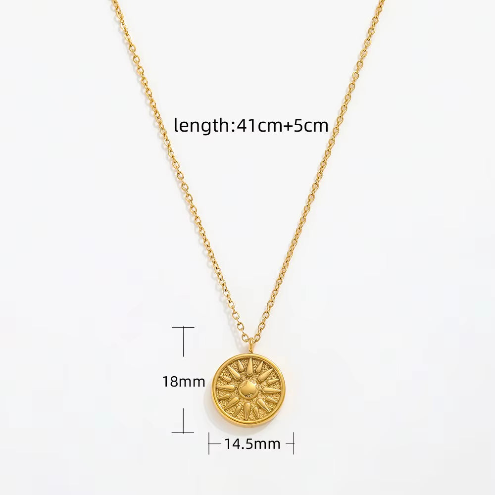 Joolim Jewelry 18K Gold Plated Sun Goddess Necklace Stainless Steel Jewelry Wholesale
