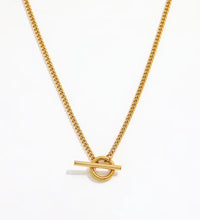 Joolim 18K Gold Plated Dainty Curb Chain Toggle Necklace Stainless Steel Necklace Jewelry Wholesale