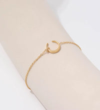 High End Crescent Moon Stainless Steel for Women Wholesale Jewelry 18K Gold Plated Bracelets Geometric