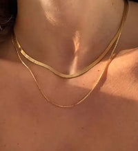 18K Plated Snake Chain Choker Necklace Stainless Steel Necklace for Women Basic Chain Drop Shipping