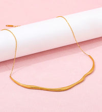 Joolim Jewelry 18K Gold Plated Irregular Overlength Bar Pendant Dainty Chain Necklace Fashion Jewelry