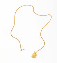 High End 18K Gold Plated Texture Toggle Square Pendant Necklace Stainless Steel PVD Plated Jewelry Trendy Jewelry Women Gift