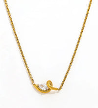 High-End 18K Gold Plated Stainless Steel Twist Waterdrop Zircon Pendant Necklace for Anniversary Occasions