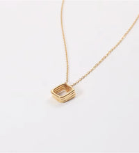 Joolim Jewelry 18K Gold Plated Simple Geometric Pendant Necklace Stainless Steel Necklace
