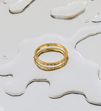 Joolim Jewelry Wholesale 18K Gold Plated Sun Burst Narrow Band Stainless Steel Ring for Women Statement Ring