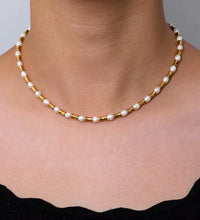 Joolim Jewelry 18K Gold Plated Freshwater Pearl Slim Waist Mixed Necklace Stainless Steel Jewelry Wholesale