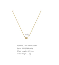925 Sterling Silver Numbers Zirconia Pendant Necklace Dainty Number 111 444 777 Chain Silver Fashion Gift Jewelry