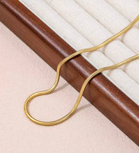 Joolim Jewelry Stylish 18K Gold Plated round Snake Chain Chunky Necklace Stainless Steel Jewelry Wholesale