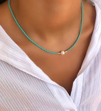 JOOLIM High End Stainless Steel Bohemia Style Turquoise Red Black White Small Seed Bead Pearl Choker Necklace Stainless Steel