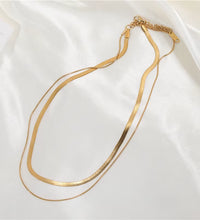 18K Plated Snake Chain Choker Necklace Stainless Steel Necklace for Women Basic Chain Drop Shipping