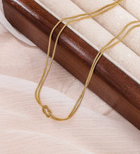 Joolim 18K Gold Plated Double-Layer Snake Chain Necklace Trendy Classic Style Stainless Steel Jewelry Wholesale