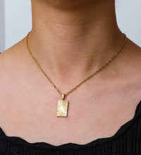 Joolim Jewelry Tarnish Free PVD Gold Plated Sunburst Rectangle Pendant Necklace Trendy Necklace Wholesale