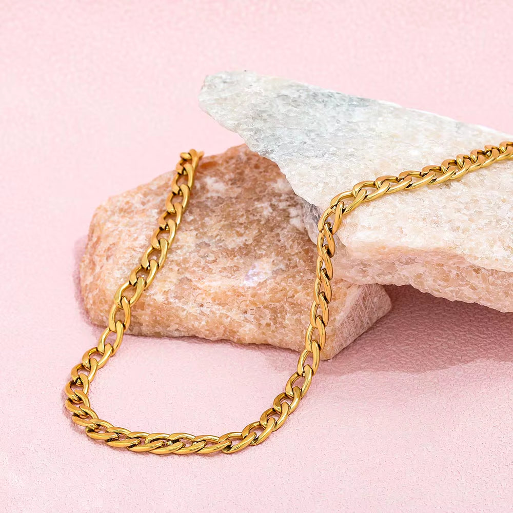 Joolim Unisex 18K Gold Necklace Trendy Wholesale Jewelry with Link Chain for Party or Gift