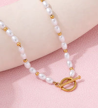 Joolim 18K Gold Plated Stainless Steel Pearl String Toggle Necklace Jewelry Wholesale Tarnish Free & Waterproof