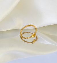 Joolim Jewelry 18K Gold Plated Stainless Steel Line Waved Sea Gull Rings for Women