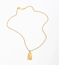 Joolim Jewelry Tarnish Free PVD Gold Plated Sunburst Rectangle Pendant Necklace Trendy Necklace Wholesale