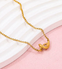 High-End 18K Gold Plated Stainless Steel Twist Waterdrop Zircon Pendant Necklace for Anniversary Occasions