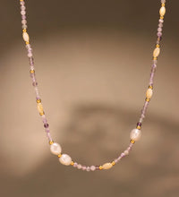 Joolim 18K Gold Plated Irregular Natural Stone Imitation Pearl Stainless Steel Dainty Chain Heart Necklace Jewelry