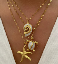 Joolim Jewelry 18K Gold Plated Starfish Sea Snail Turtle Enamel Pendant Necklace Trendy Tarnish Free Gift