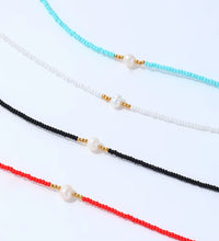 JOOLIM High End Stainless Steel Bohemia Style Turquoise Red Black White Small Seed Bead Pearl Choker Necklace Stainless Steel
