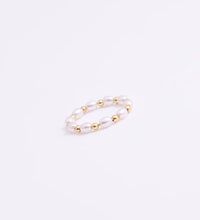 High End 18K Gold Plated Dainty Fresh Water Pearl Beads Rings Stainless Steel Jewelry Trendy Finger Ring