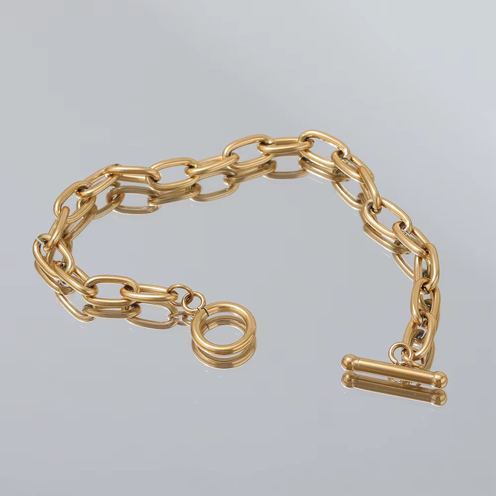 Joolim Jewelry Wholesale Stainless Steel Link & Chain Bracelet for Women