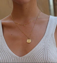 Joolim Jewelry Gold Plated Stainless Steel Layered Coin Pendant Necklace Trendy Necklace Wholesale