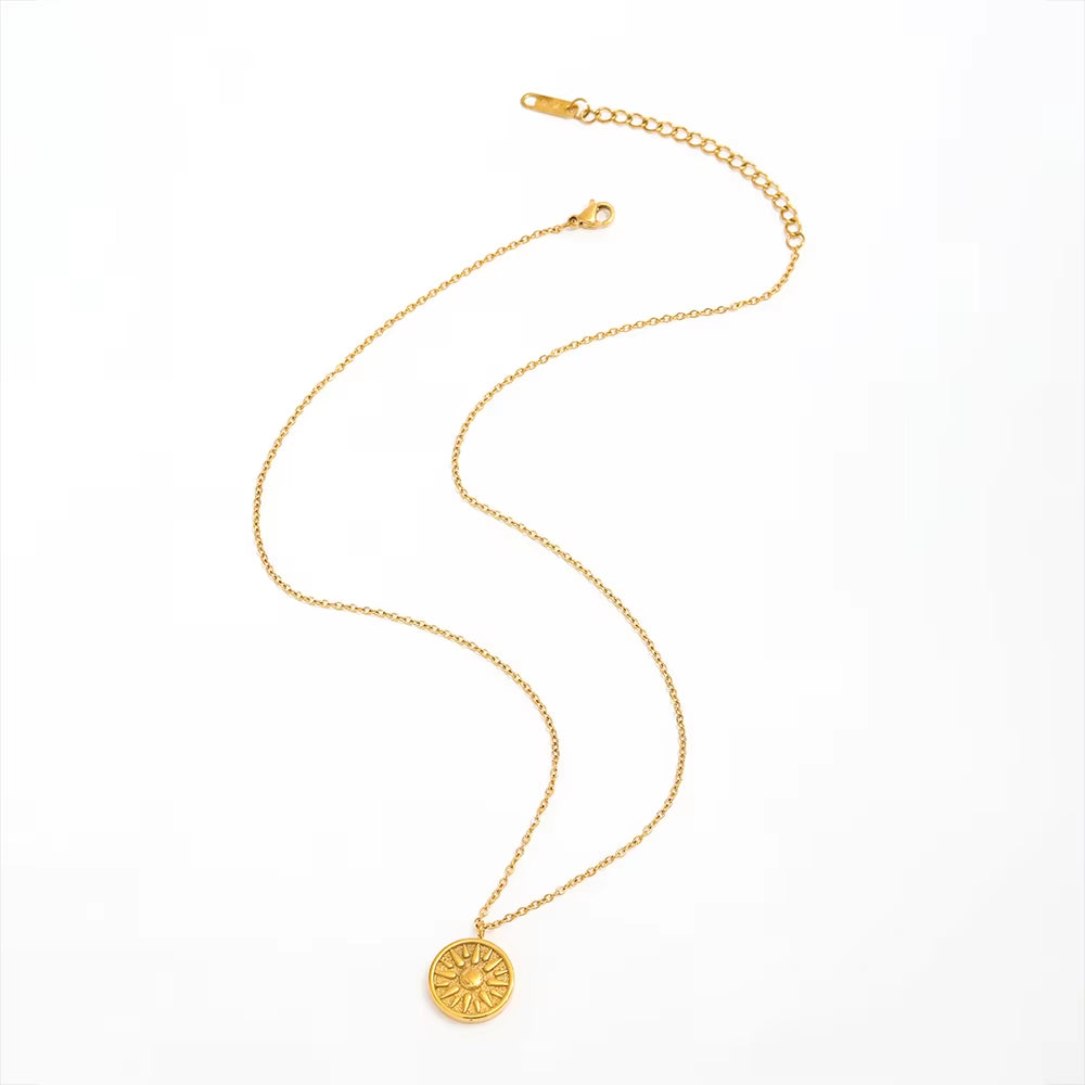 Joolim Jewelry 18K Gold Plated Sun Goddess Necklace Stainless Steel Jewelry Wholesale