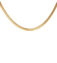 JOOLIM Ready to Ship High End Stainless Steel Band Herringbone Chain 18K Gold Plated Necklace 5Mm