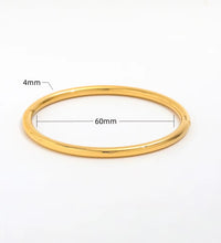High End Stainless Steel Gold Plated Polishing Bangle Bracelet for Women Fashion Jewelry