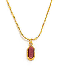 JOOLIM High End Stainless Steel Oval Colorful Natrual Stone Pendant Necklace 18K Gold Plated Jewelry Wholesale