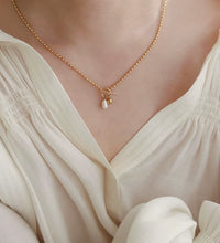 Joolim Jewelry 18K Gold Plated Fresh Water Pearl Pendant Toggle Bead Chain Necklace Stainless Steel Jewelry