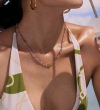 Joolim 18K Gold Plated Irregular Natural Stone Imitation Pearl Stainless Steel Dainty Chain Heart Necklace Jewelry